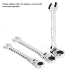 6Pcs Flexible Head Multi Functional Ratchet Conination Spanner Wrench 8-17mm Repair Tools Set