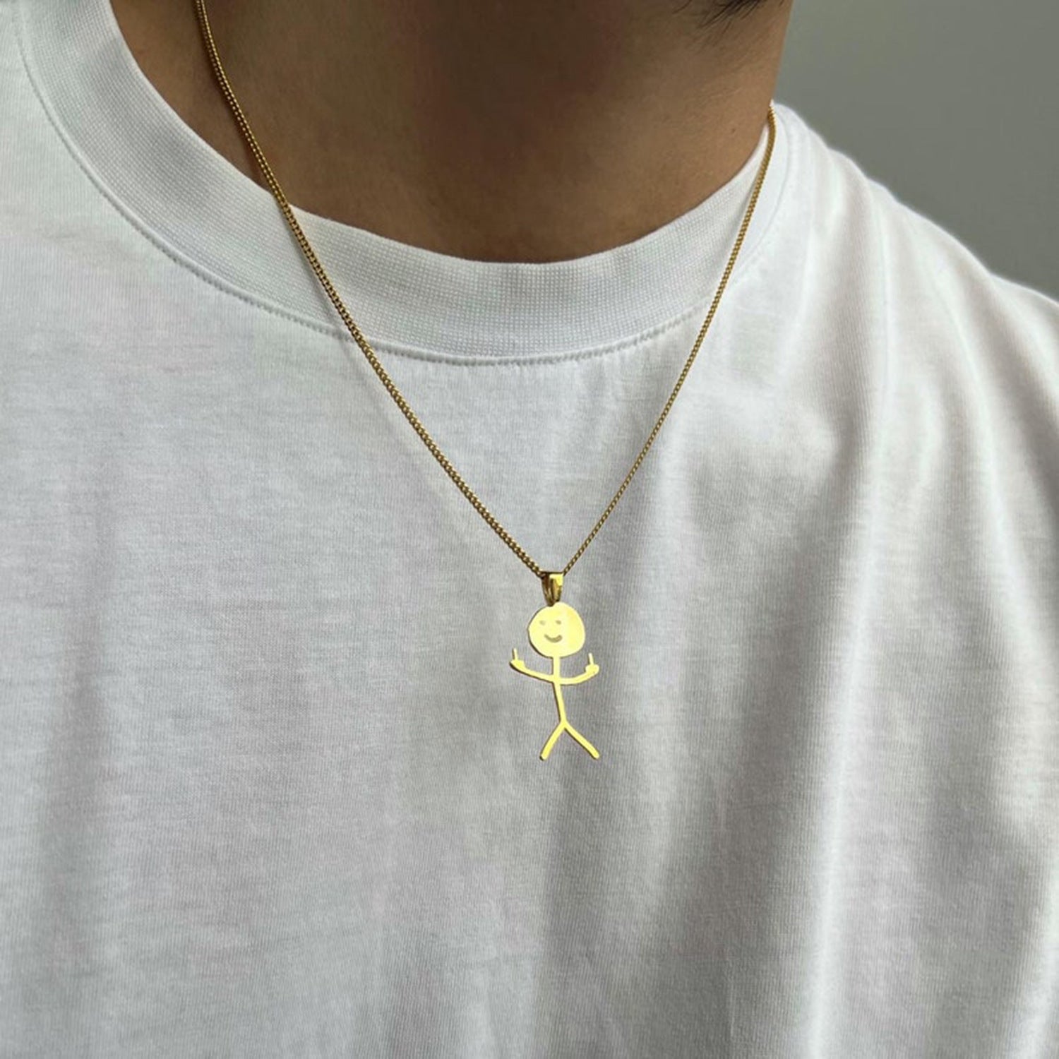 Funny Graffiti Necklace Funny Doodle Necklace