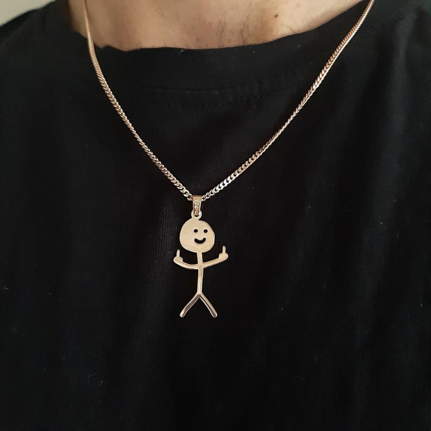 Funny Graffiti Necklace Funny Doodle Necklace
