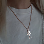 Funny Graffiti Necklace Funny Doodle Necklace